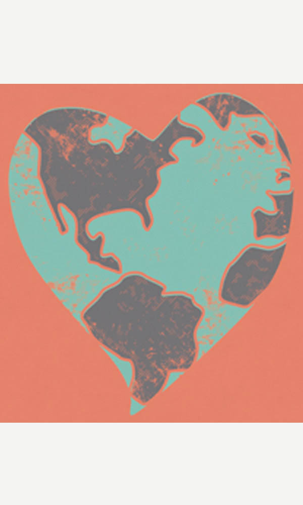 Earth Heart on Simple Cami